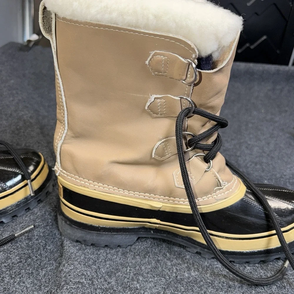 Vintage‎ Sorel Kaufman Caribou Snow Boots Women's Size 8 Made in Canada.